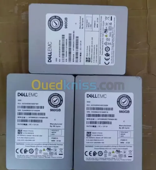 Disque dure SAS NVMe SSD DELL EMG 960GB PCIE GEN4