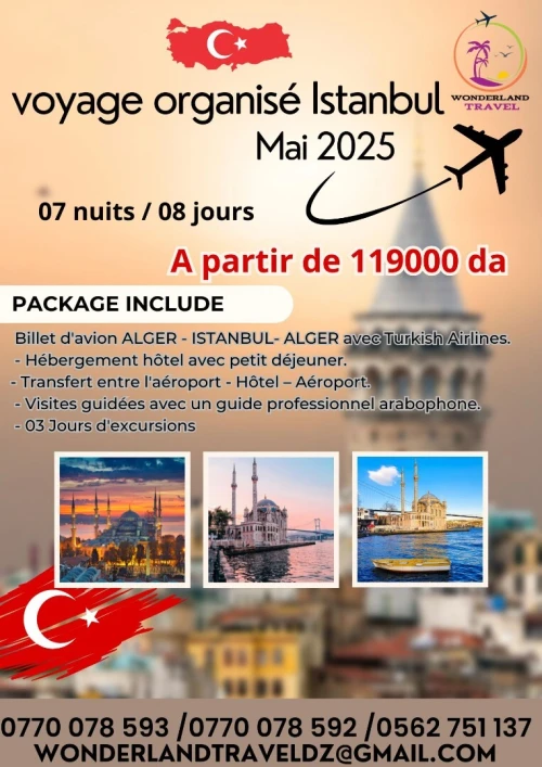 voyage organisé istanbul mai 2025