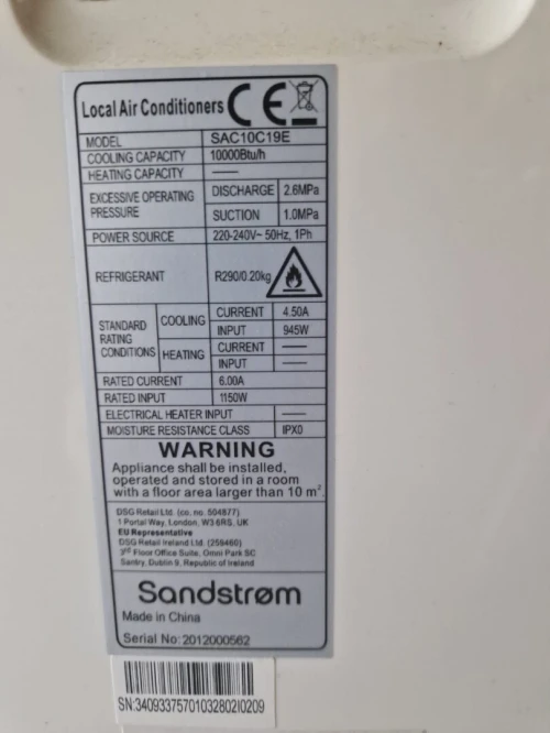 Sandstømclimatiseur portable