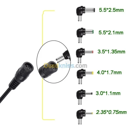 Chargeur adaptateur Alimentation universel 12W 3V 4.5V 5V 6V 7.5V 9V 12V 1.2A AC/DC Réglable