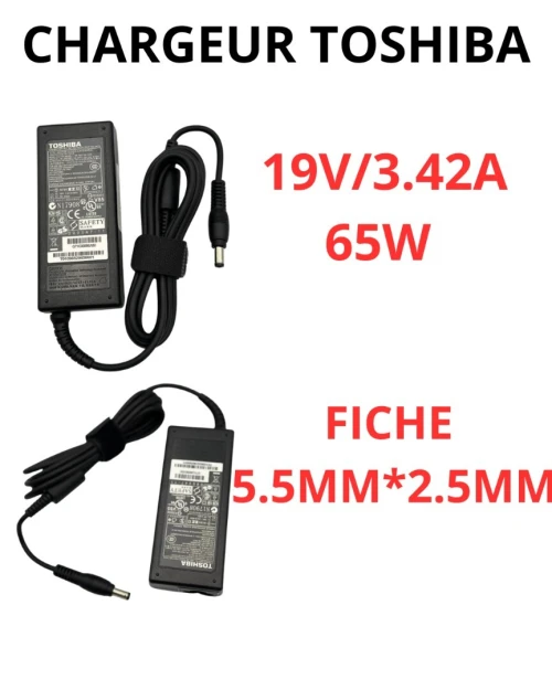 CHARGEUR TOSHIBA 1ER CHOIX 19V/3.42A /Ø 5.5MM*2.5MM 65W