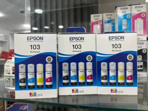 BOUTEILLES D'ENCRE EPSON 103 ECOTANK - BLACK - CYAN - MAGENTA - YELLOW - ORIGINALE