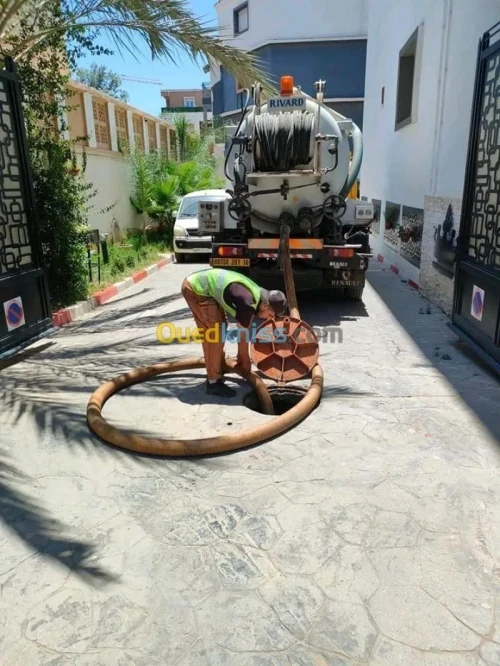 تنضيف جميع قنوات الصرف الصحي