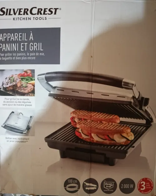 Presse à Panini & Gril Viande SilverCrest 2000W - La vraie puissance professionnelle à la maison (سلعة كابا)