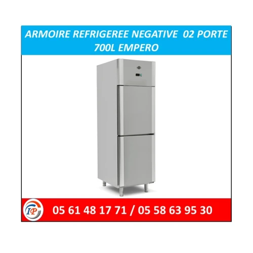 ARMOIRE REFRIGEREE NEGATIVE  02 PORTE 700L EMPERO 