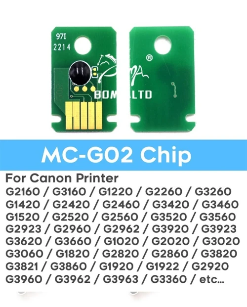 Puce De Réinitialisation Canon G2420, G3420, G2430, G3430 MC-G02 MC-G04 MC G03