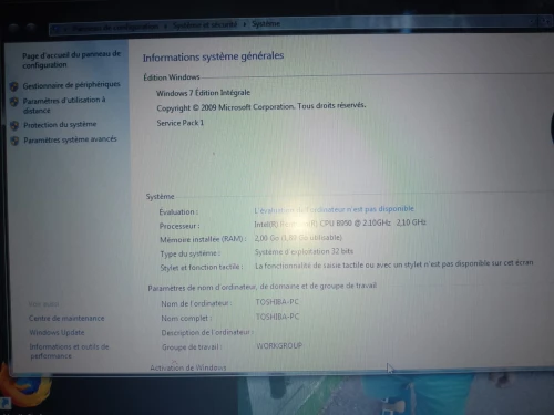 Vent pc toshiba