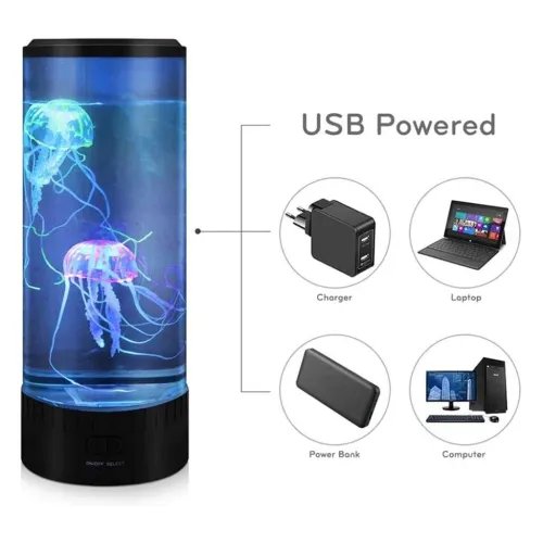  Lumière D'Ambiance Méduse LED, Veilleuse Décoration Bureau Table