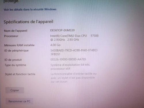 Pc bureau+ écran