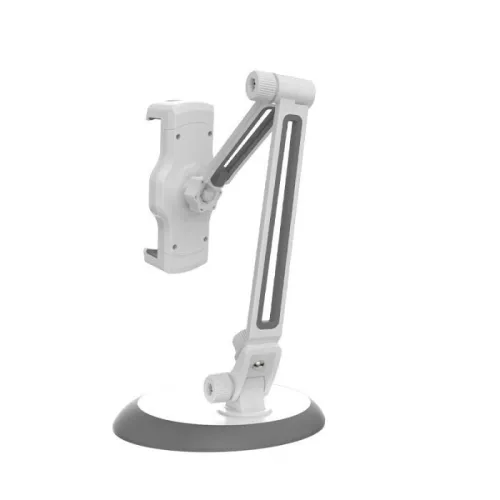 Support en d'aluminium de téléphone/tablette de bureau réglable C33 de 10 pouces à pince à 360