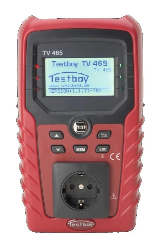 Testboy TV465 Testeur d'appareils électriques avec mesures d'isolation de terre et courant de fuite