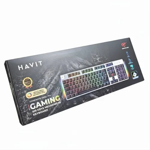 Clavier Gaming Mécanique Havit KB12L Pro 105 Touches RGB  Switch Blue, Anti-Ghosting, USB