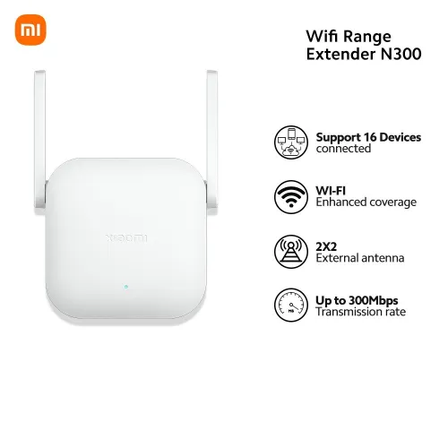 Xiaomi-Prolongateur WiFi N300, 2.4GHz, 300Mbps, 2 divulguer externes