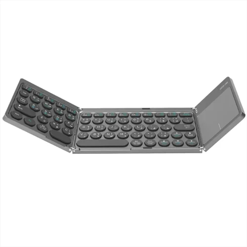 Clavier Sans Fil GKM55 Tri Fold Ultra Fin Avec Touchpad Et Bluetooth5.0 Green Lion