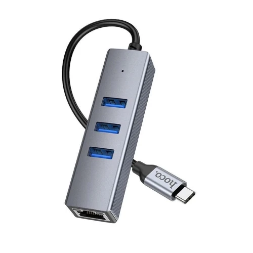 HUB TYPE C 4EN1 3*USB3.0 RJ45 1000MBPS HB34-HOCO