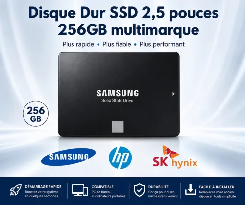 Disque Dur SSD 2,5 pouces 256GB multimarque