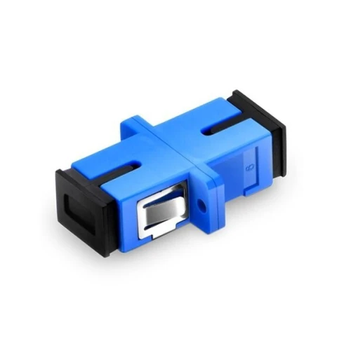 Raccord fibre optique SC-SC Simplex Monomode Bleu avec bride