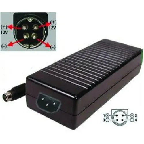 chargeur / alimentation 12V 5A (60W) avec connecteur 4 broches (4pin) pour caisses tactiles/moniteurs TV/LCD/des enregistreurs vidéo (DVR/NVR)/imprimantes thermiques.
