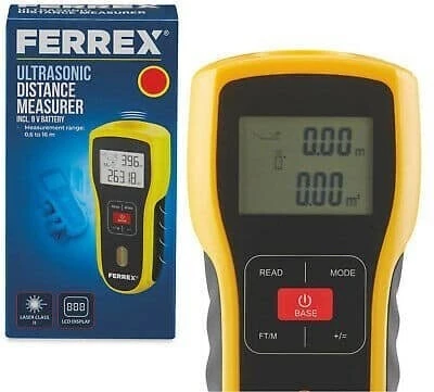 Télémètre à Ultrasons FERREX Mesurez Distances, Surfaces et Volumes avec Précision