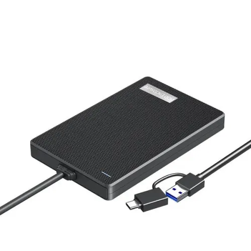 Boîtier de disque dur USB 2.5pouces disque avec de câble intégré Type-C et USB