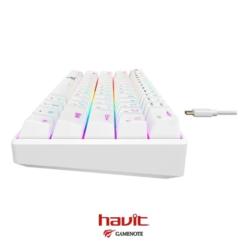 Clavier Gaming Mécanique Havit KB903L 60% RGB avec Switchs Rouges & USBC 61Touches avec AntiGhosting