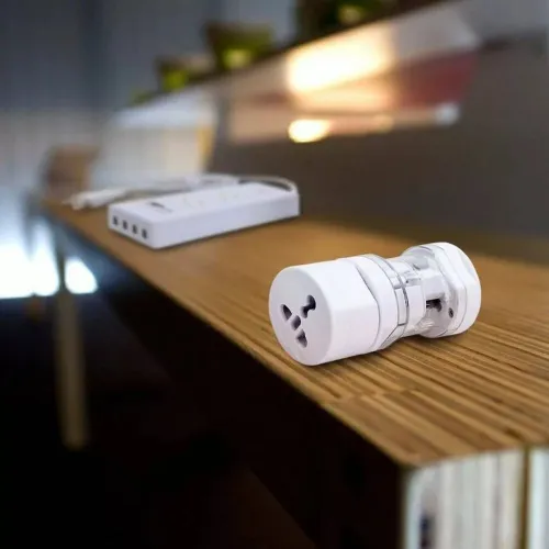 Adaptateur de Voyage Universel 3 kit Tout en Un Compatible avec EU UK US