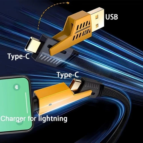 offre Support à ventouse Magnétique + Chargeur Rapide 45W LED Double Port avec Câble 4en1