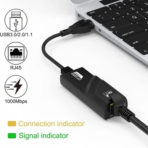 Adaptateur réseau Ethernet RJ45 vers USB 3.0 1000Mbps