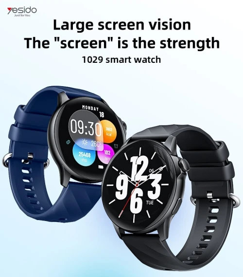 Smartwatch Circular YESIDO IO29 | Écran HD, Étanchéité IP67 et Autonomie Longue Durée
