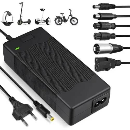 Chargeur Trottinette Electrique, Hoverboard, Scooter avec 6 Connecteurs 54.6V 3A