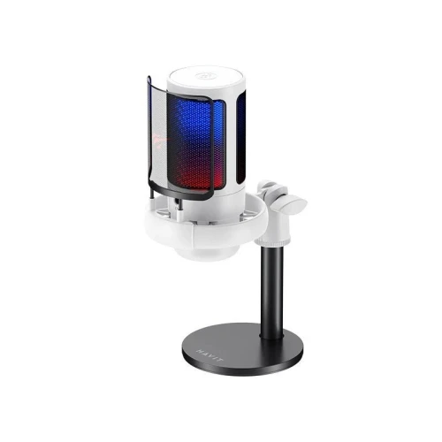 Havit Gamenote GK50 : Le Micro USB-C Haute Fidélité (192kHz/24bit) avec Support Anti-Vibration et Pop Filter
