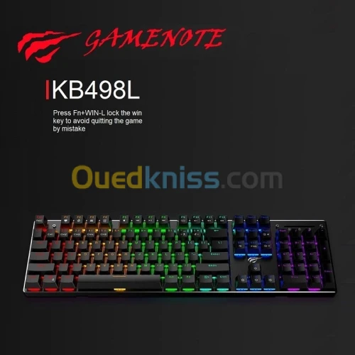 Clavier mécanique de jeu RGB KB498L Blue switch