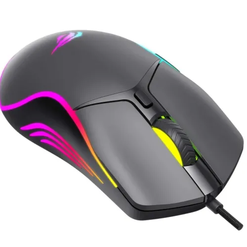 Souris Gaming Filaire Havit MS1029 - 7200 DPI Ajustables, Rétroéclairage RGB et 6 Boutons Programmables