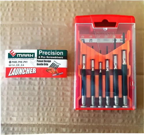 Coffret de tournevis de précision gainés avec tête rotative