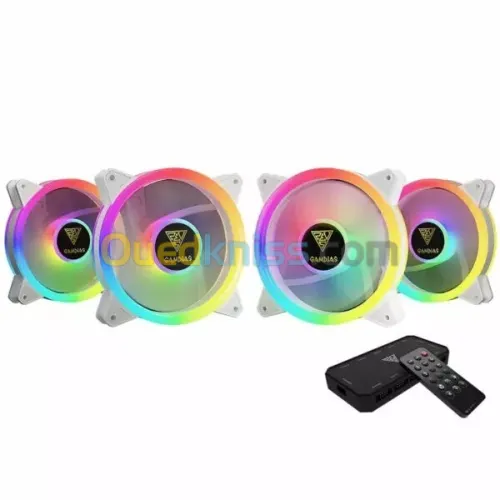 PACK VENTILO GAMDIAS AEOLUS M2-1204R ARGB WHITE
