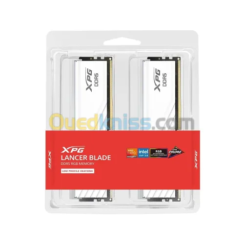 RAM XPG 32GO 2X16GO 6400MHZ LANCER BLADE CL32 DDR5 WHITE