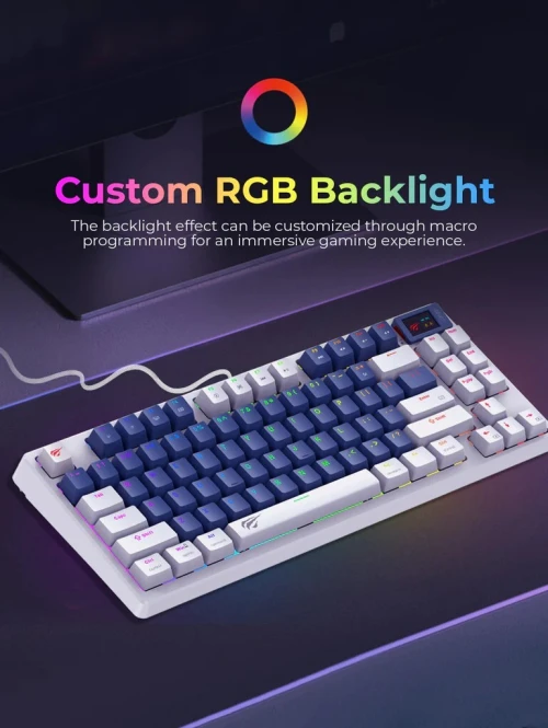 CLAVIER HAVIT GAMENOTE KB884L MECANIQUE RED SWITCH