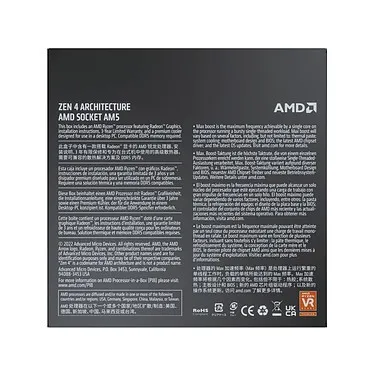 PROCESSEUR AMD RYZEN 5 7600 WRAITH STEALTH (4.0 GHz / 5.2 GHz)
