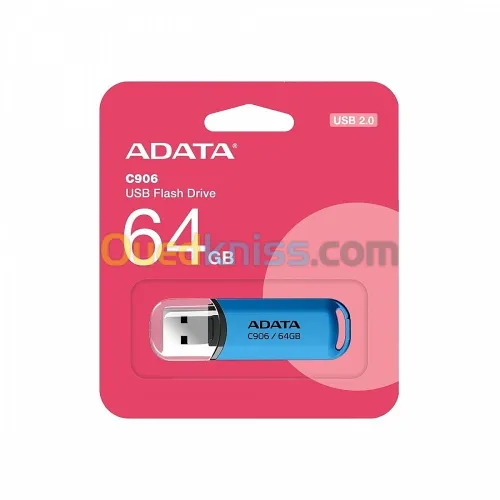 FLASH DISQUE ADATA 64GO C906 CLASSIC BLUE
