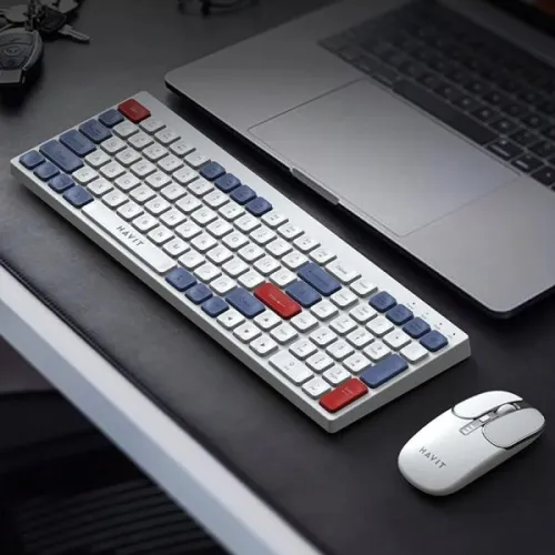 CLAVIER SOURIS SANS FIL HAVIT KB830WB WIRELESS & BLUETOOTH
