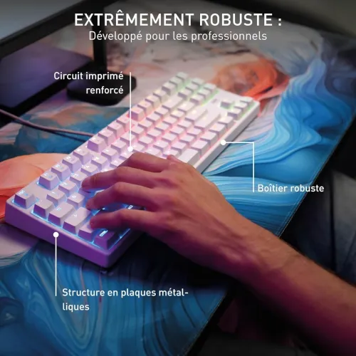 CLAVIER CHERRY XTRFY K4V2 TKL MECANIQUE RED SWITCH WHITE