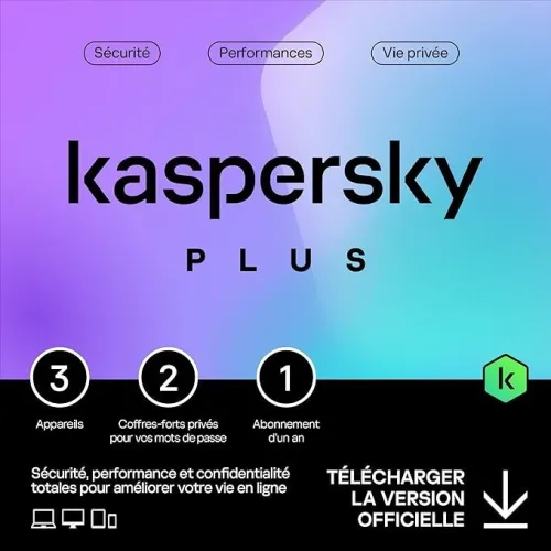 KASPERSKY PLUS 2023 VPN  INTERNET SECURITY 3 APPAREIL