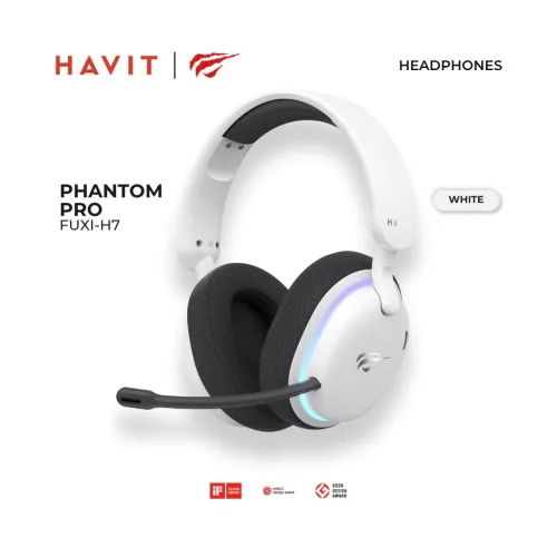 CASQUE GAMER HAVIT FUXI-H7 FIVE MODE WHITE WIRELESS