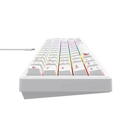 CLAVIER HAVIT GAMENOTE KB874L WHITE RGB 75% RED SWITCH