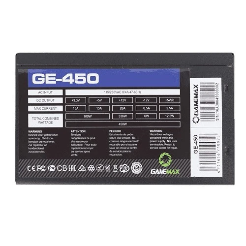 ALIMENTATION GAMEMAX 450W GE450