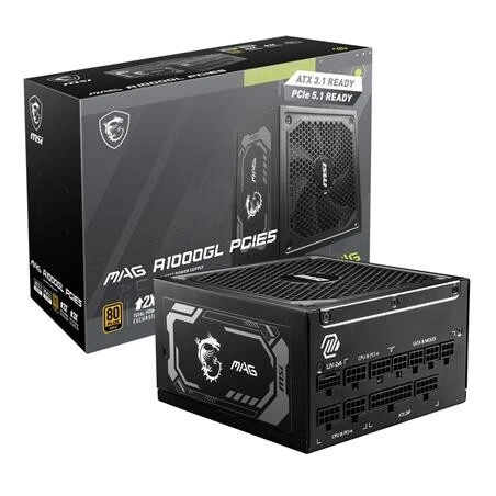 ALIMENTATION MSI MAG A1000GL 1000W 80PLUS GOLD MODULAIRE PCIE5.0