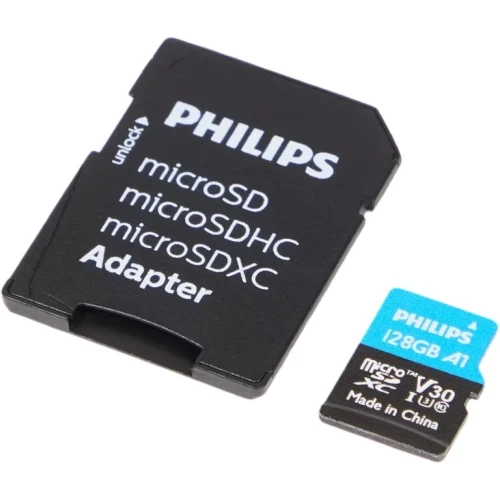 CARTE MEMOIRE PHILIPS MICRO SD 128GO UHS-I 130MB/s