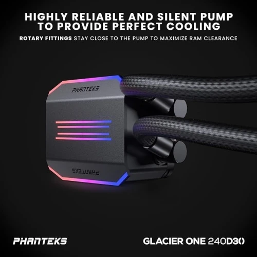 WATERCOOLING PHANTEKS GLACIER ONE 240 D30 RGB BLACK LGA1700