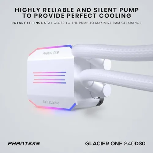 WATERCOOLING PHANTEKS GLACIER ONE 240 D30 RGB WHITE LGA1700 AM5