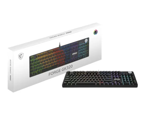 CLAVIER MSI FORGE GK320 RGB MECANIQUE RED SWITCH